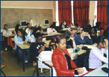 Silent girls in classroom